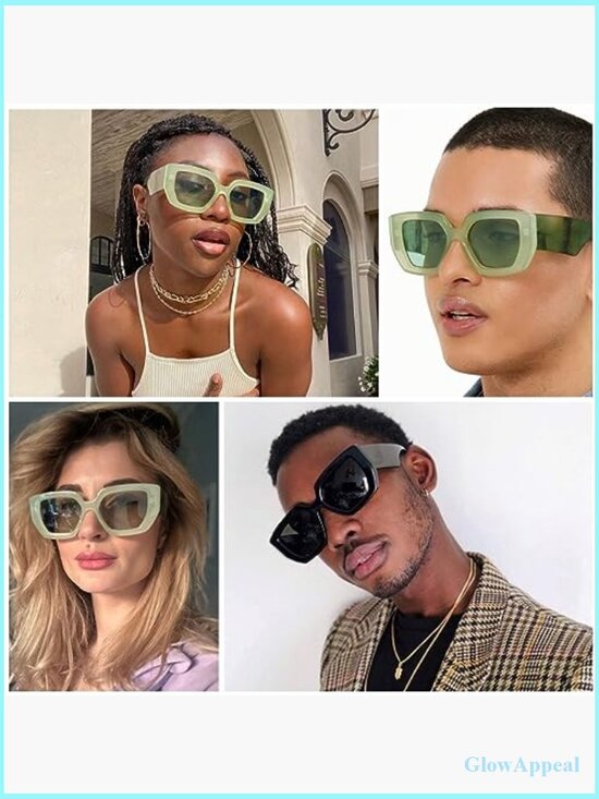 Chunky Oversized Square Sunglasses UV400 Protection main image 6